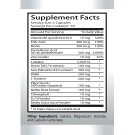 PL Nutrition ANTI GRAY HAIR COMPLEX - Horsetail Aerial Parts, L-Tyrosine, Pantothenic Acid 3B