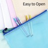 Voarge 25Pcs Zipper Folder Bags, A5 Plastic Wallets Mesh Zipper