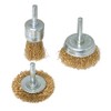 Silverline Brassed Steel Wire Wheel and Cup Brush Set 3