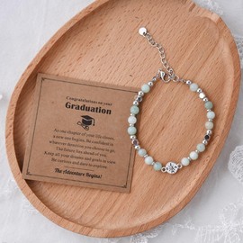 Graduation Bracelets Gifts for Son Daughter Compass Bracelet for Women Men Inspirational Bracelets for Friend Sister Brother Motivational Encpuragement Gift for Him Her Beaded Bracelet