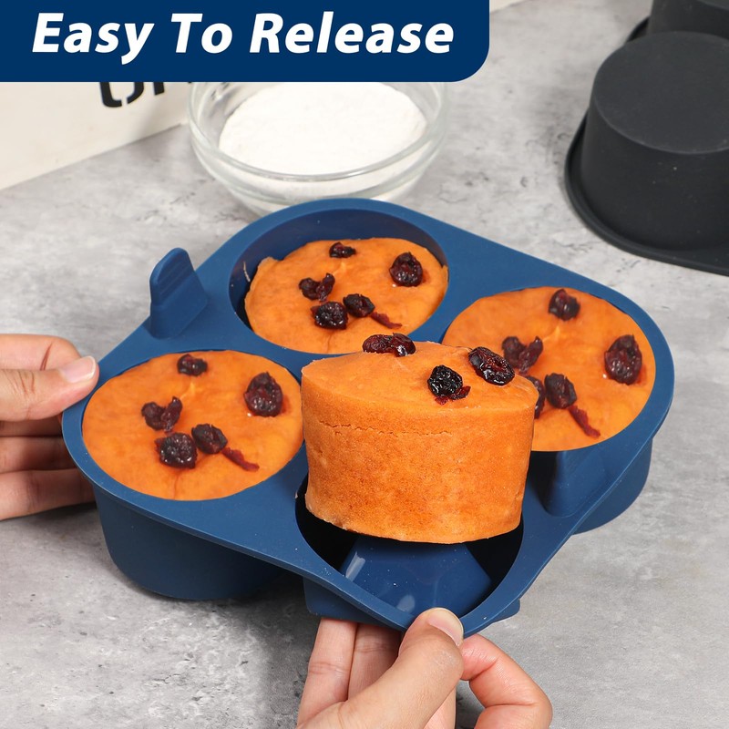 Webake 2PCS Jumbo Silicone Air Fryer Muffin Pan for Baking,