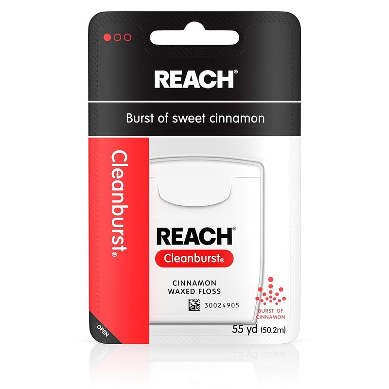 Reach Clean Burst Dental Floss, Cinnamon 55 yd (3 Pack)
