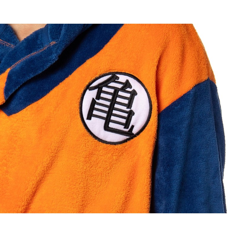 Bioworld Dragon Ball Z Goku Adult Fleece Hooded Bathrobe for