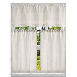 Home Maison Keighley Solid, 58 x 15 in (1 Piece) 29 x 36 in (2 Piece), Linen