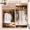 Chunful 60" Clear Garment Bags for Hanging Clothes 4-Pack Dust-Proof