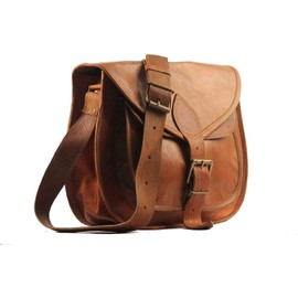 ALASKA EXPORTS Women's Real Leather Crossbody Satchel Bag Vintage Purses Handbags | Shoulder Bags | Cross Body Satchels | Vintage Handbag (9" X 11" X 3.5" inches)