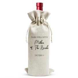 Pairs Well with Mother of The Bride Duties Wine Bags Wedding Gifts from Newlyweds Engagement Wine Bag Will You Marry Us Proposal Gifts for Mother of The Bride Marrrige Party Decorations - JK0491