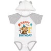 inktastic Happy 1st Birthday Monkey Party Theme Baby Bodysuit 6