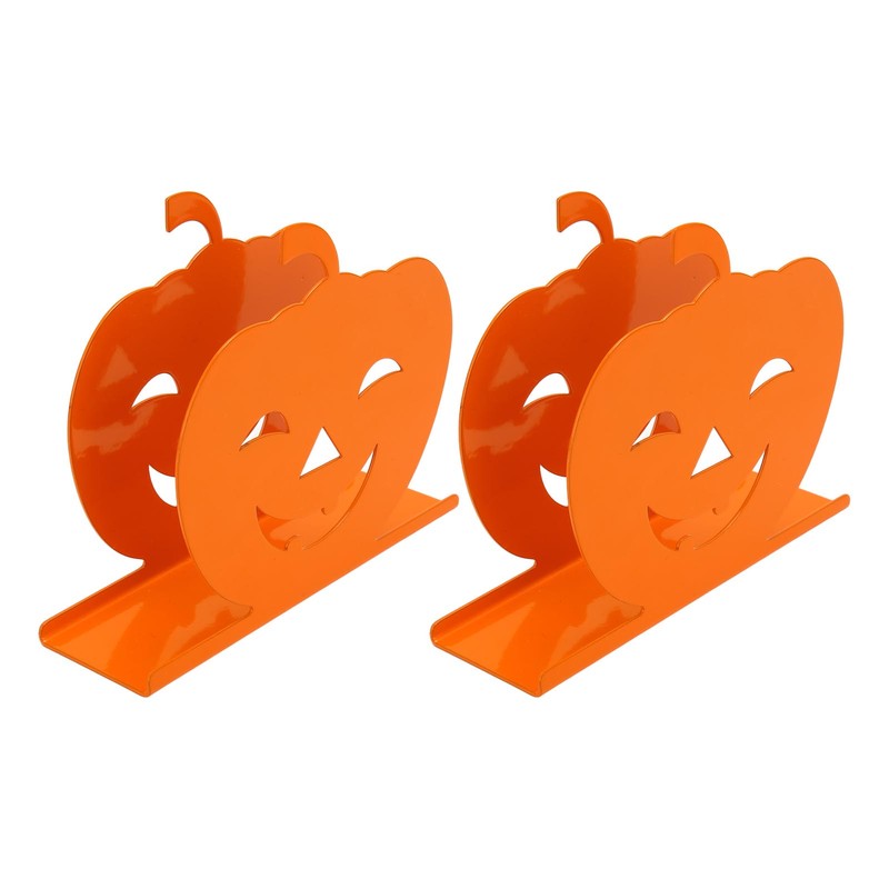2pcs Cute Pumpkin Napkin Holder Durable Iron Paper Napkin Holder
