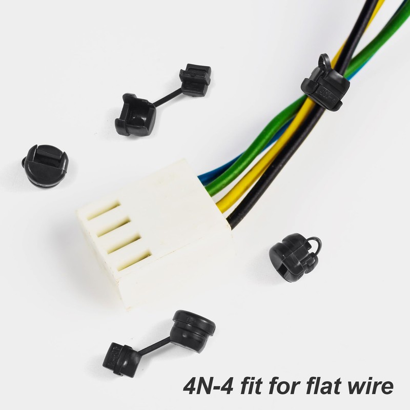 CustomyLife 6N-4 & 4N-4 Round Strain Relief Cord Connector, 10PCS