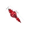 Sosoport 3pcs Red Christmas Bauble: Plastic Finial Ornaments with Long