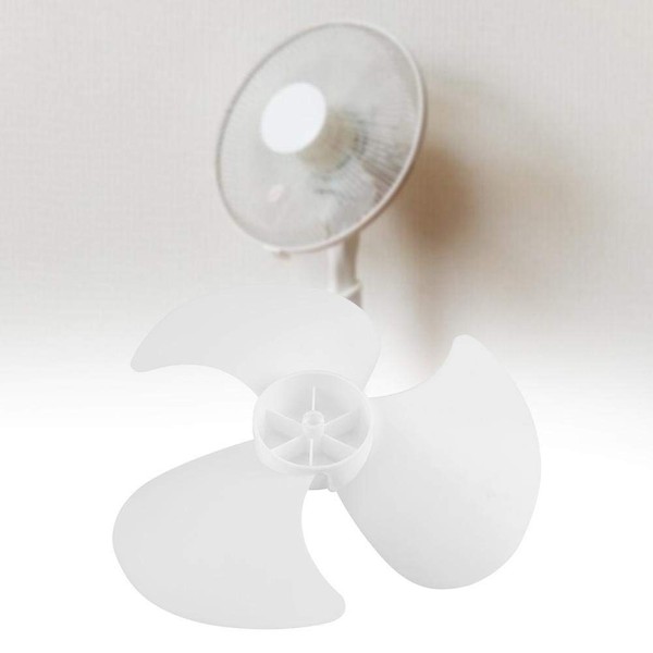 NIKOU 2Pcs Plastic Fan Blades, 3 Leaves Electric Fan Accessories
