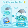 Baby Pool Float with Canopy Removable UPF50+ UV Sun Protection,Third-Generation