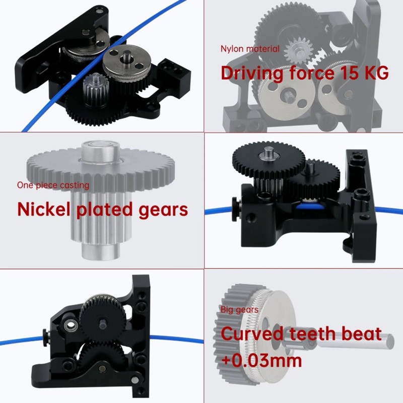 3D Printer Extruder Motor Hardened Steel Reduction Gear 1.8° 1A