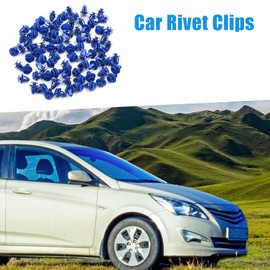 A ABSOPRO 84 Set Car Mudguard Rivets Mounting Clips 10 mm Hole Blue Plastic