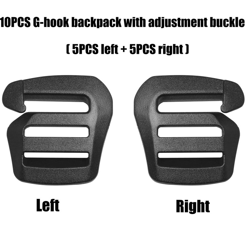 G Hook LUORNG 10PCS 5Pairs G-Hook Wave Buckles Backpack Strap