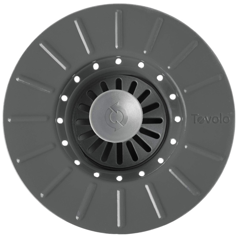 Tovolo Collapsible Stopper and Strainer - Charcoal