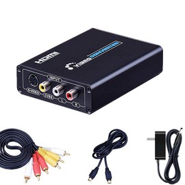 3RCA Composite/S to HDMI Converter, Supports 1080P, Composite 3RCA AV/S-Video to HDMI Converter, Video Converter, Composite HDMI, Analog, Digital, Rca HDMI, Converter, S Terminal, HDMI Converter, HDMI