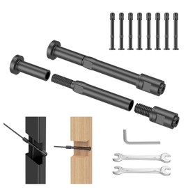 PLANTOP 10 Pack 1/8" Swageless Cable Railing Kit, T316 Stainless Steel Invisible Swageless Cable Fittings for Deck Stair Railing, Black Cable Railing Tensioner Hardware for 2"x2"Wood/Metal Posts, MY14