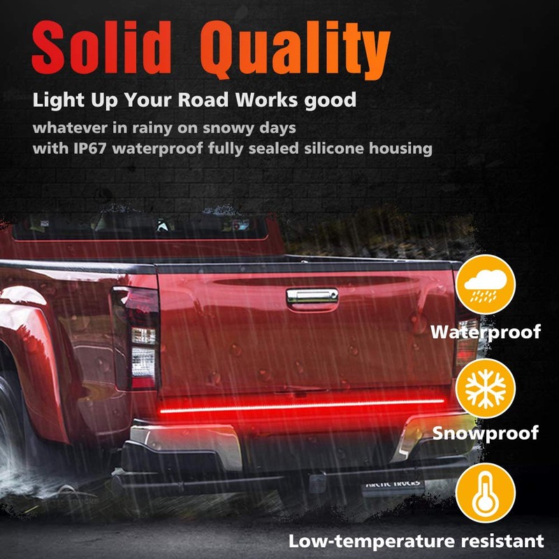 Nanpoku Tailgate Light Bar 60 Inch Triple Row Tail Light
