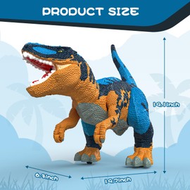 Large Dinosaur Toys for Kids 3-9, Big Dinosaur Tyrannosaurus rex Figure Toy Belly Storage, Gliding Wheels, Lights Sounds & Mist Spray – T-Rex That eats Toy for Boys Gift.. (Dark blue) (Dark Blue)