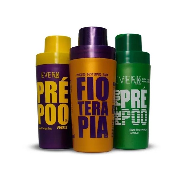 Physiotherapy 500ml+Pré-poo+pré-poo Purple-Gold Spell Cosmetic + Everk Cosmetics