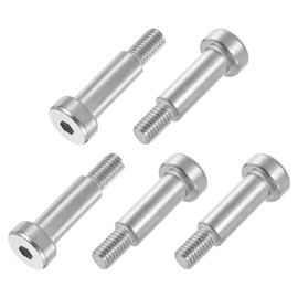 sourcing map 6Pcs 304 Stainless Steel Shoulder Bolt 8mm Shoulder Dia 20mm Shoulder Length M6 Thread Hex Socket Shoulder Bolts for Textile Hydraulic Injection Molding Machinery Industries