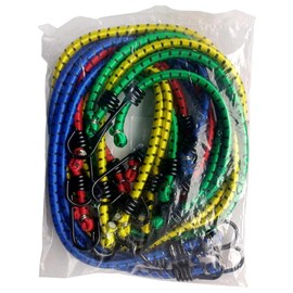 ANSIO Bungee Cords with Hooks Assorted Pack of 10 Elastic Bungee Straps – UV-Resistant Ideal for Securing Luggage, Racks,Camps, Motorcycle, Tarps,Garden Furniture,Hand Truck,DIY Storage Multi-Purpose