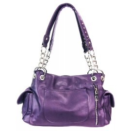 Zzfab Gem Studded Bling Purse Rhinestone Concealed and Carry Purse B316-2226 - Purple