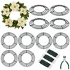 Kritkin 12 Pack Christmas Wire Wreath Frames Round Metal Wreath