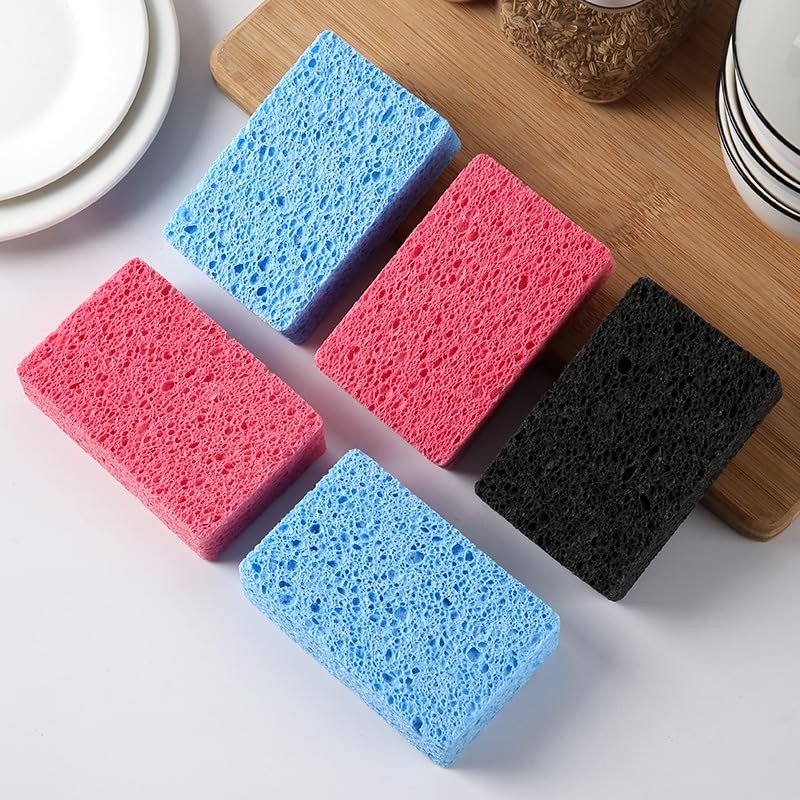 6 - Pack Non-Scratch Scrub Sponges - Sponges for Dishes