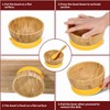 Vinsani Bamboo Bowl and Spoon Set for Baby/Toddler, Suction Plate,