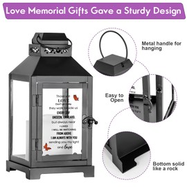 Sympathy Gift Memorial Lantern with Flickering Candle Remote Control Memorial Gift for Loss of Loved One-Those We Love Don't Go Away