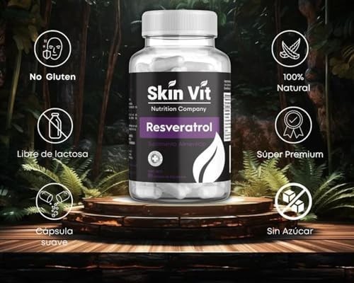 RESVERATROL 60 CAPSULAS - SKIN VIT SÚPER PREMIUM