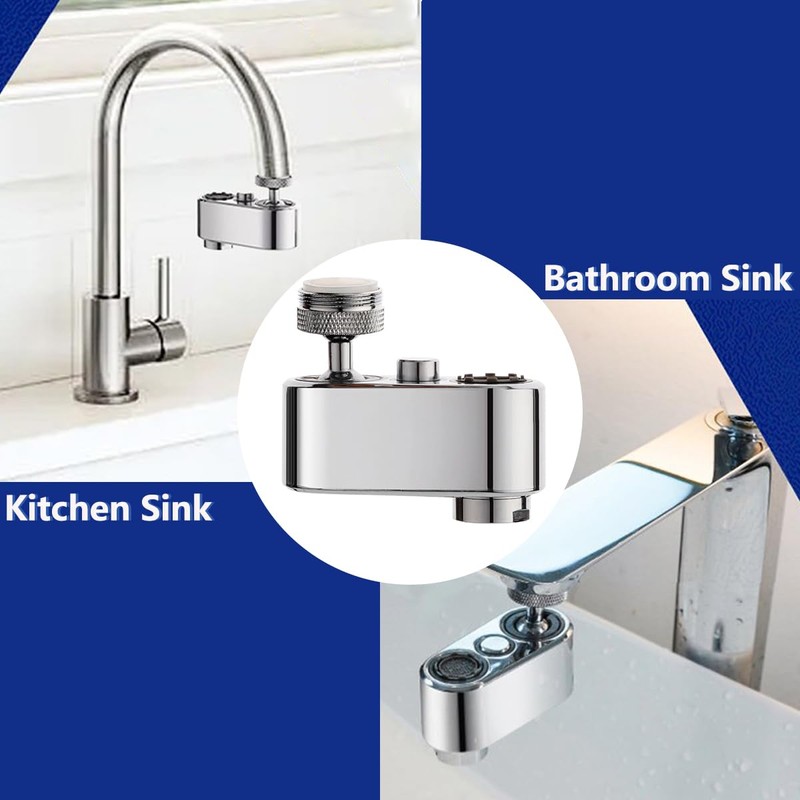 Tap Attachment Swivelling - 1080 Degree Rotatable Double Function Tap