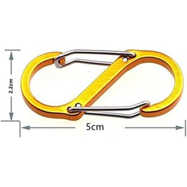 8 Pcs S Shape Dual Clips Carabiner, S Shape Dual Spring Carabiner,Quick Release Auto Locking D-Shape Wire Gate Clip, for Home Outdoor Hiking Fishing Camping Travel(Multicolour)