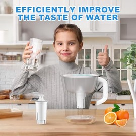 Water Filter Replacement Compatible with Brita Filter & Pitchers, Classic, Mavea, Ob03, 107007, 35557, Water Filter By Tikstoy, Reduce Chlorine and Heavy Metals (6)