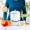 RED FACTOR Premium Compost Bin for Kitchen Countertop - Stainless