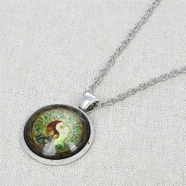HANDMADE keepsake from my USA art studio Silver 20" Necklace Women men Pendant YIN YANG TREE LIFE TAI CHI KARMA Free box