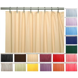 Venice Collections Elegant Heavy Duty Vinyl Shower Curtain Liner with 12 Metal Grommets Sand