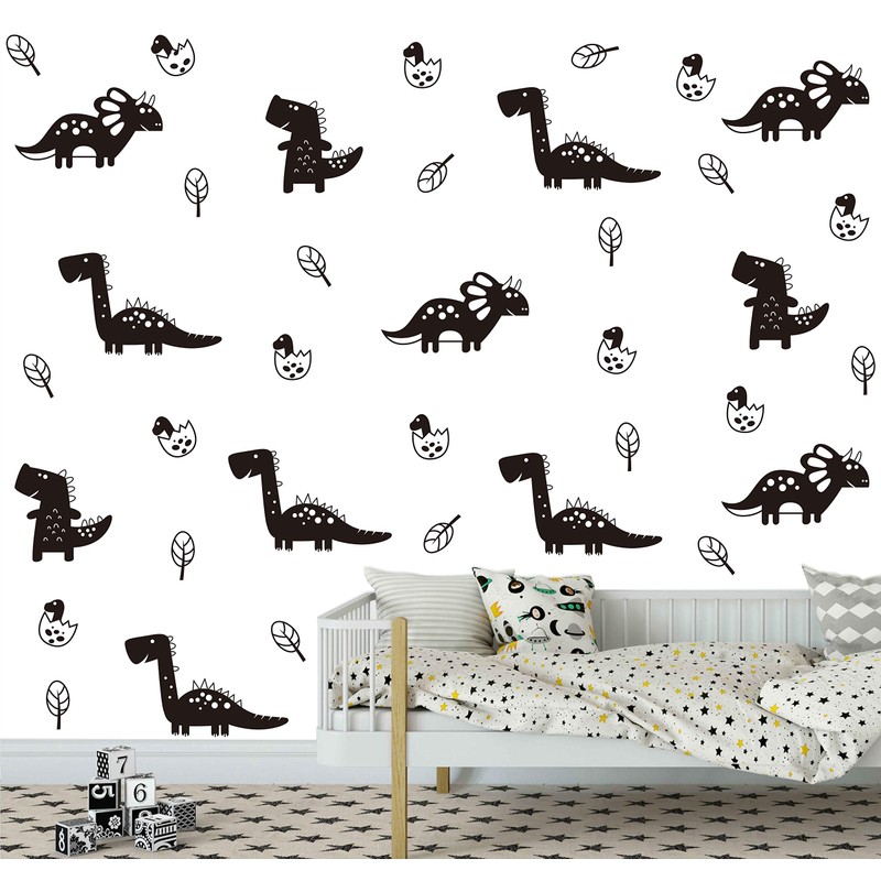 Melissalove Wall Decal Dinosaurs 52pcs/Pack dinasaurs Wall Decor Stickers for