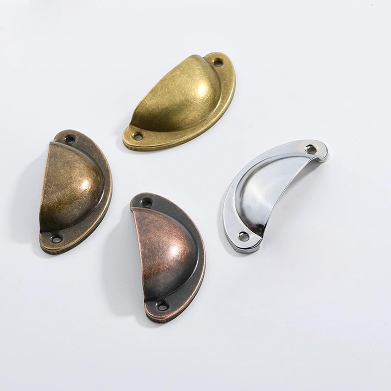 Mokife Cabinet Cup Pulls Rustic Copper, Small Metal Kitchen Cabinet