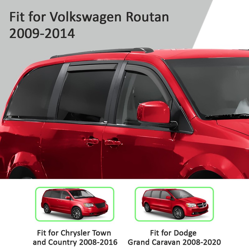 Voron Glass in-Channel Extra Durable Rain Guards for Volkswagen (VW)