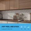 V-MOZZA Herringbone Peel and Stick Stone Tile, 5-Sheet Peel and