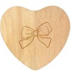'Decorative Bow ' Wooden Heart Shaped Chopping/Cutting Board (WB00079611)