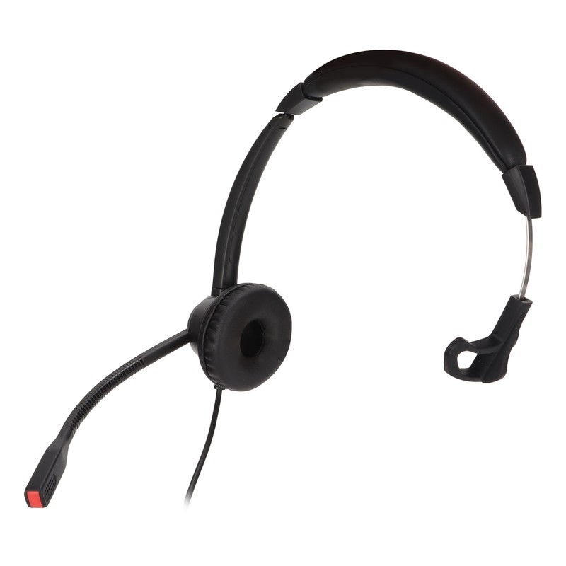 RJ9 Telephone Headset Noise Cancelling Unilateral Corded Business Headphone with