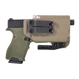 FDO Industries IWB Kydex Holster Compatible with PSA Dagger Compact w/PLMini 2 -Discreet Carry Concepts 1.5" Metal Monoblock Gear Clip - Optic Cut - The Paladin Series - Made in USA (Flat Dark Earth)