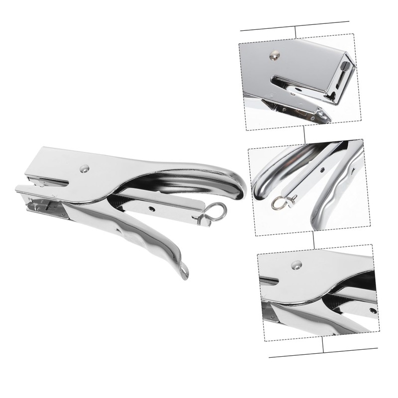GRIRIW Hand Grips Needleless Stapler Holds 20 Sheets Metal Pliers