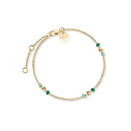 Rosefield JBEDG-J720 Dotted Bracelet Gold Emerald Duo, Stainless Steel, No Gemstone