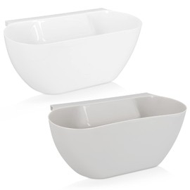 Navaris Hanging Waste Bins Set of 2 - Garbage for Food Scraps and Compost - Small Hanging Trash Can Counter or RV, Small Kitchen Trash Can, Dustbin